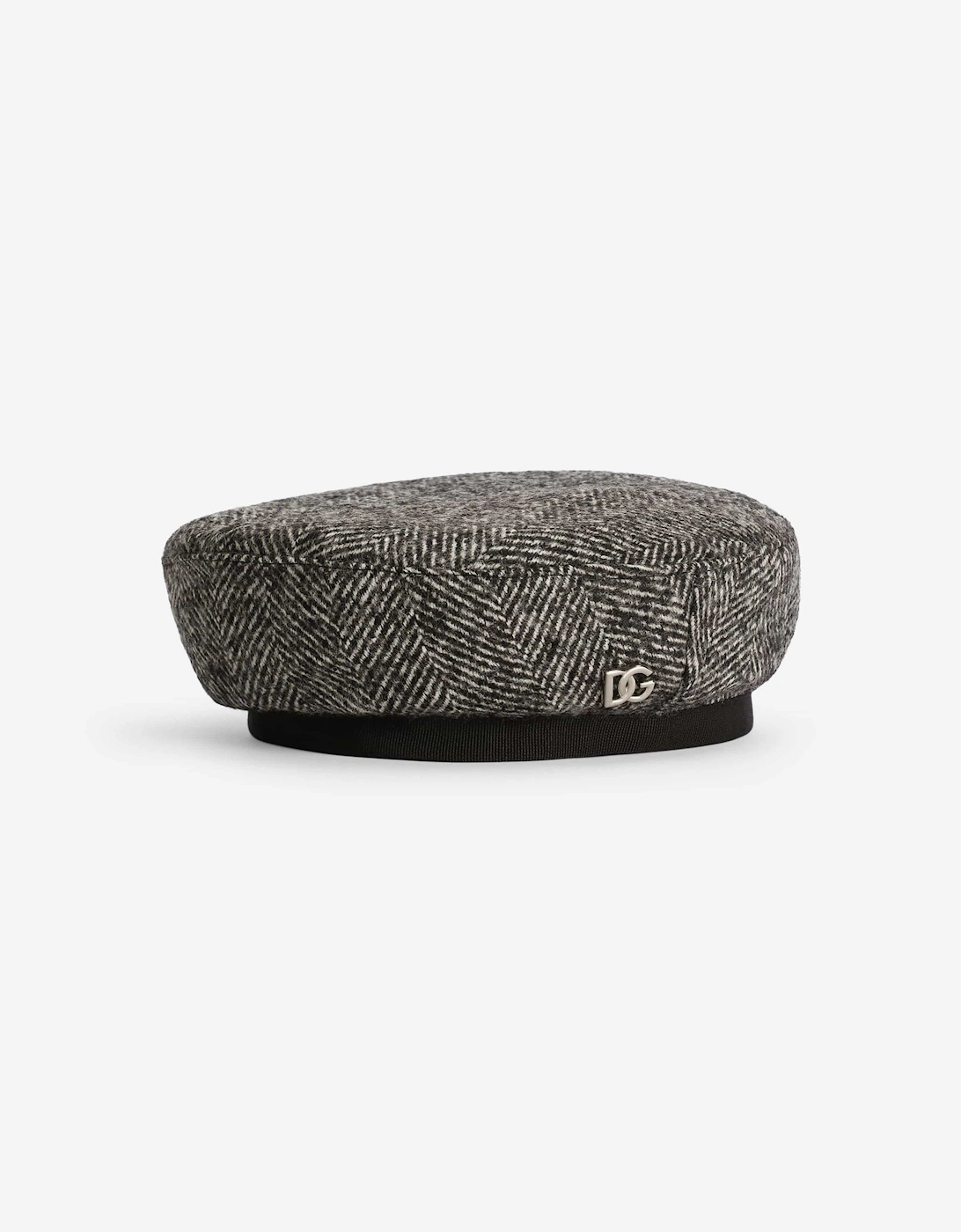 Girls Wool Logo Beret in Grey, 5 of 4