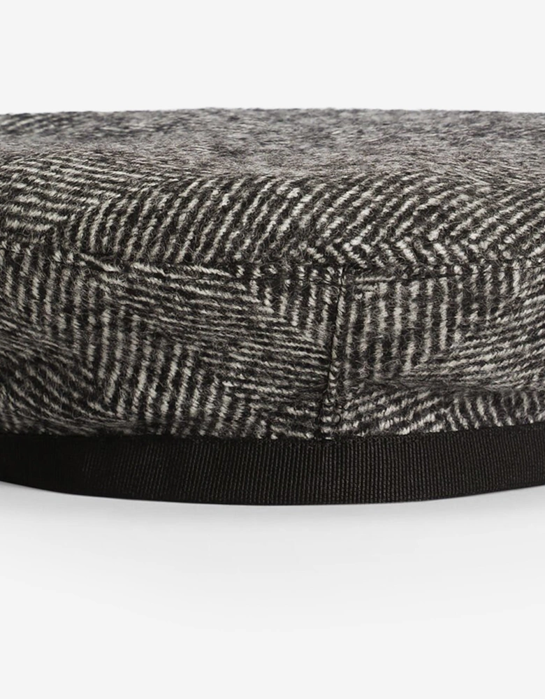 Girls Wool Logo Beret in Grey