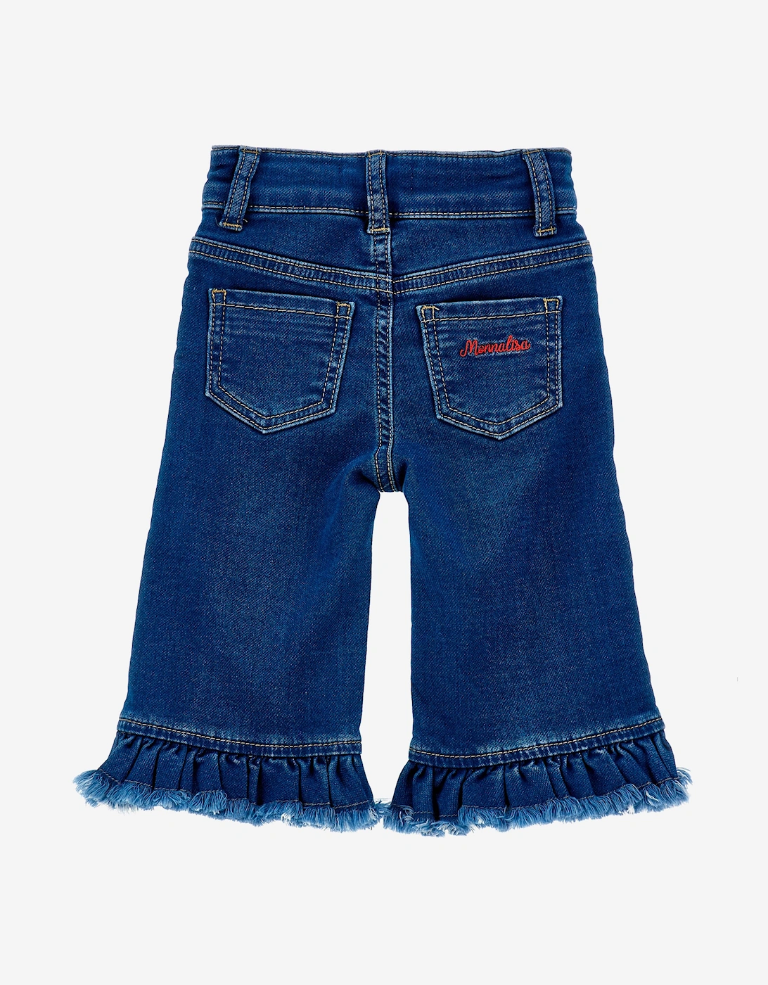 Girls Heart Denim Fleece Jeans in Blue