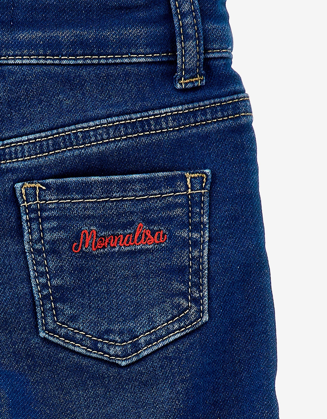Girls Heart Denim Fleece Jeans in Blue