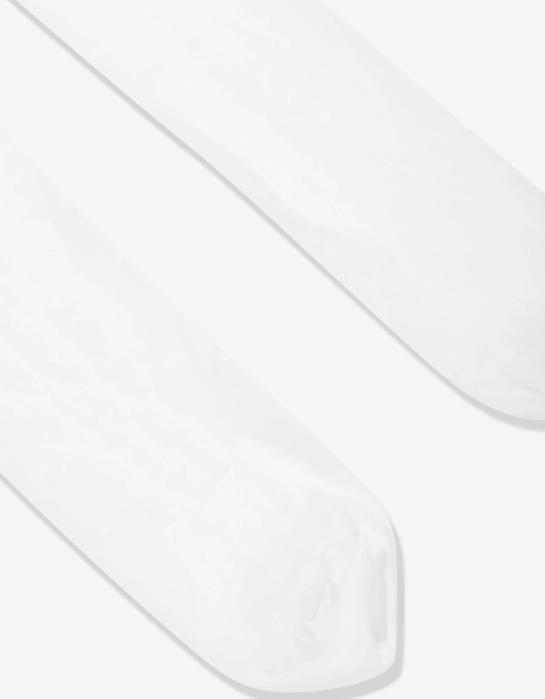 Girls Romantic Dot Tights in White