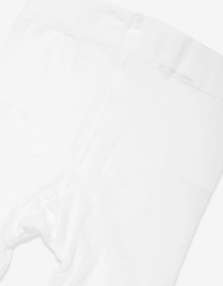 Girls Romantic Dot Tights in White