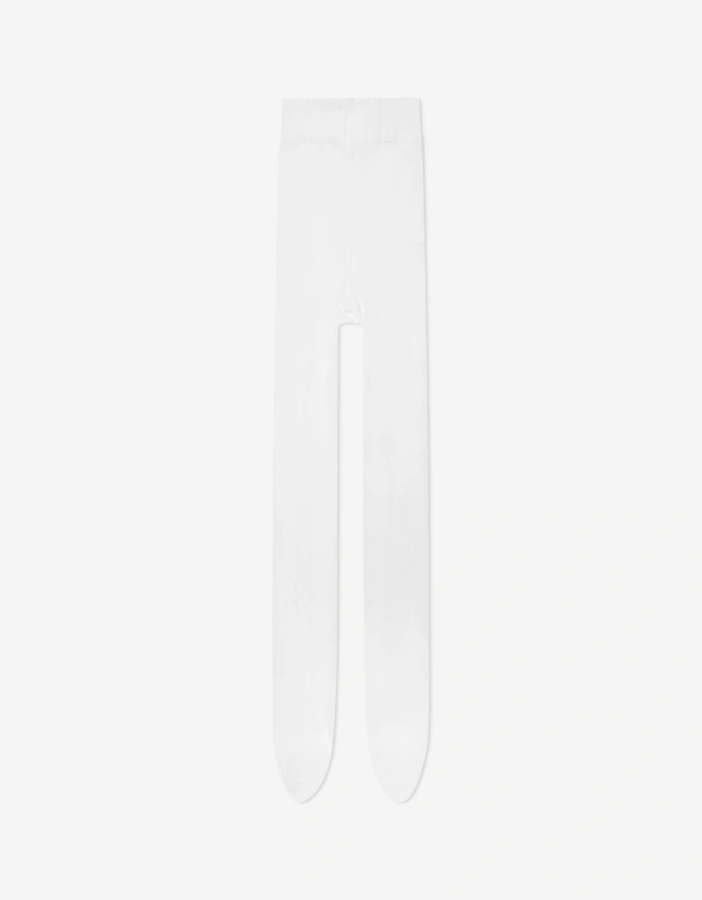 Girls Romantic Dot Tights in White