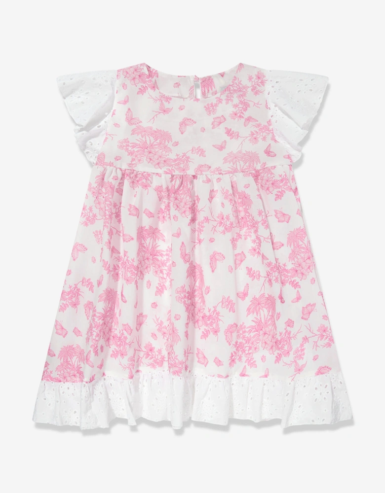 Girls Butterflies Dress in Pink