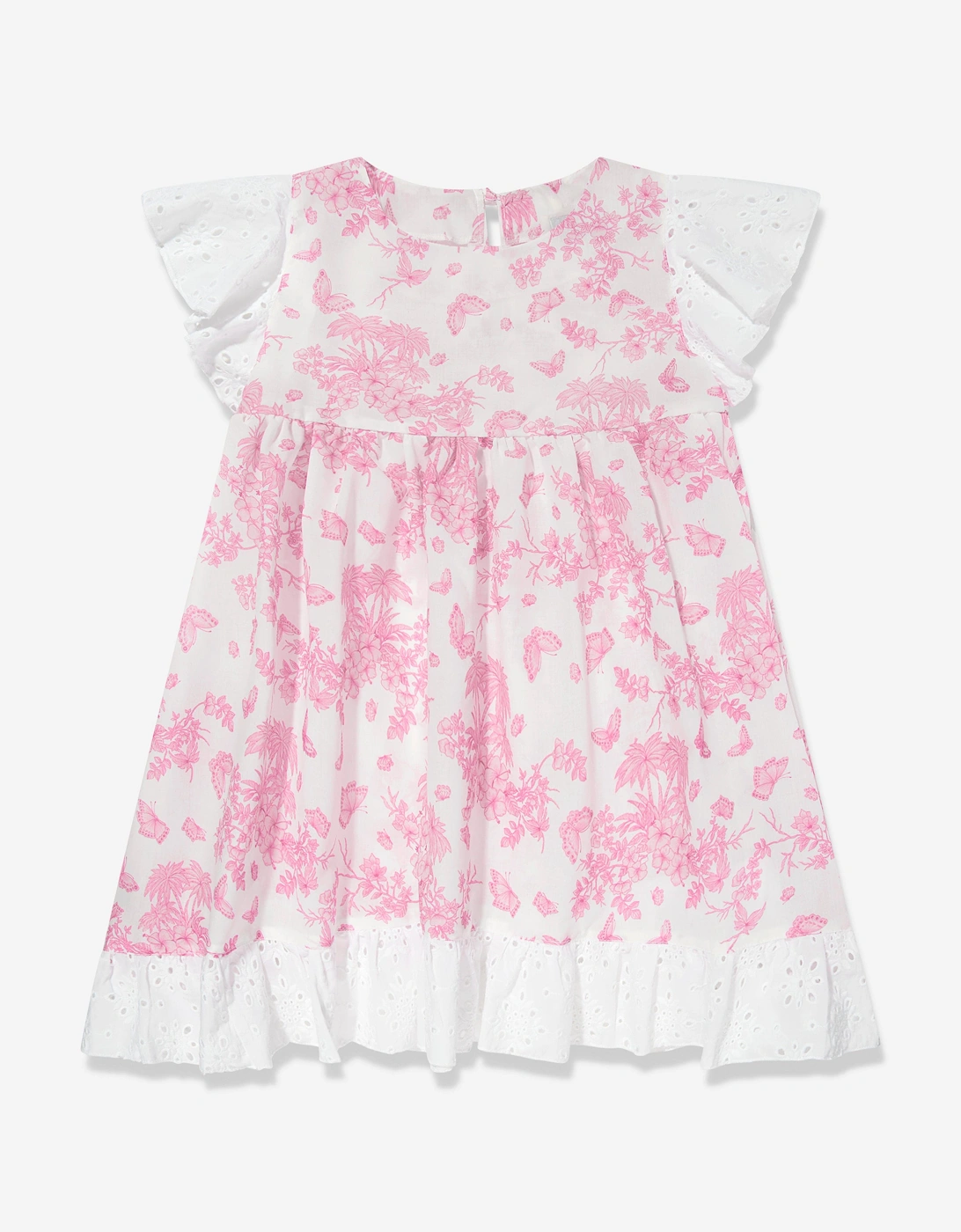 Girls Butterflies Dress in Pink, 5 of 4