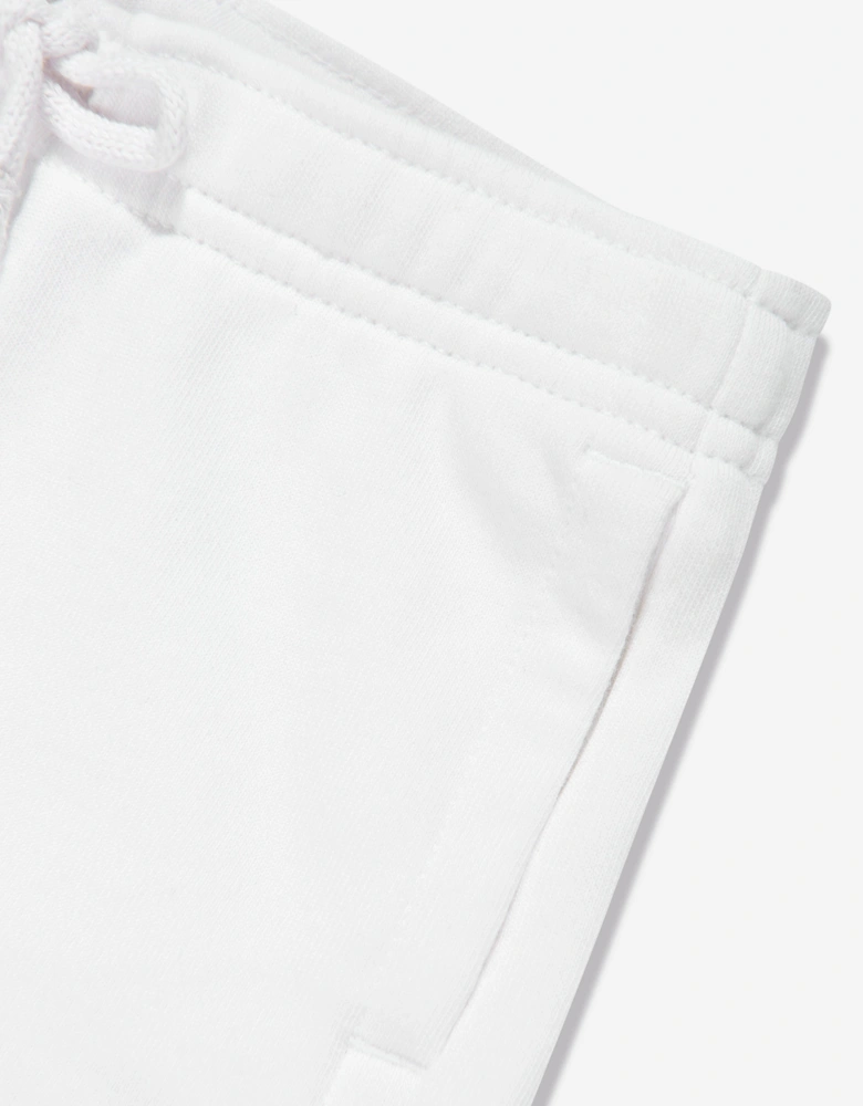 Girls Athletic Logo Shorts in White