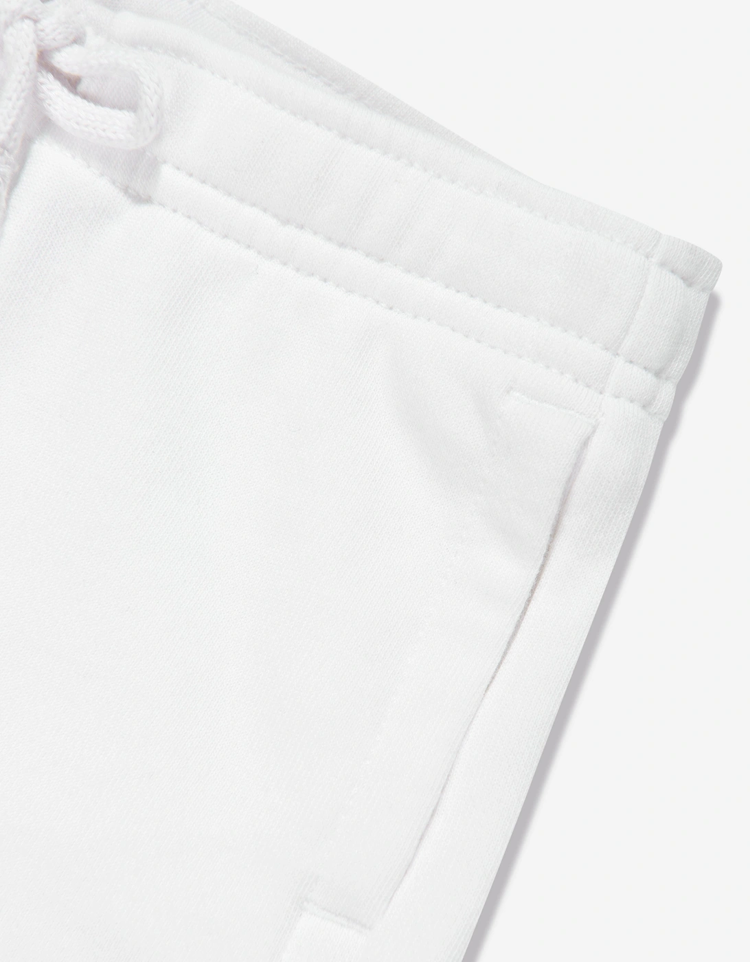 Girls Athletic Logo Shorts in White