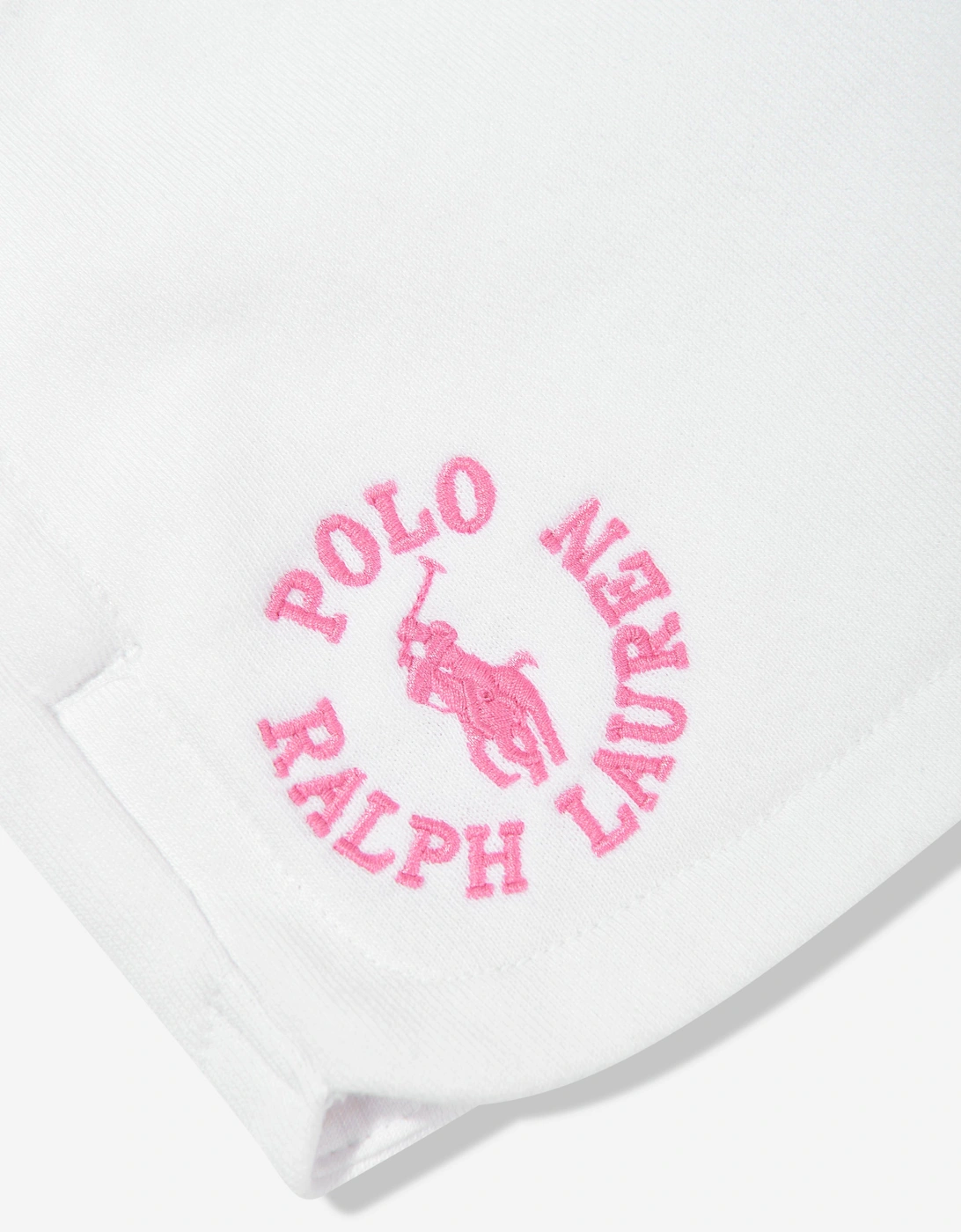 Girls Athletic Logo Shorts in White