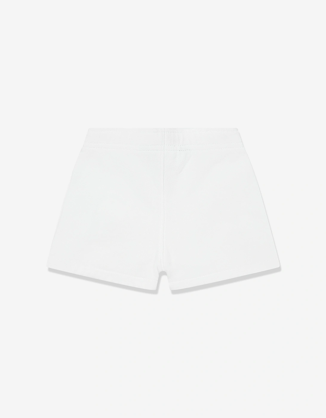 Girls Athletic Logo Shorts in White