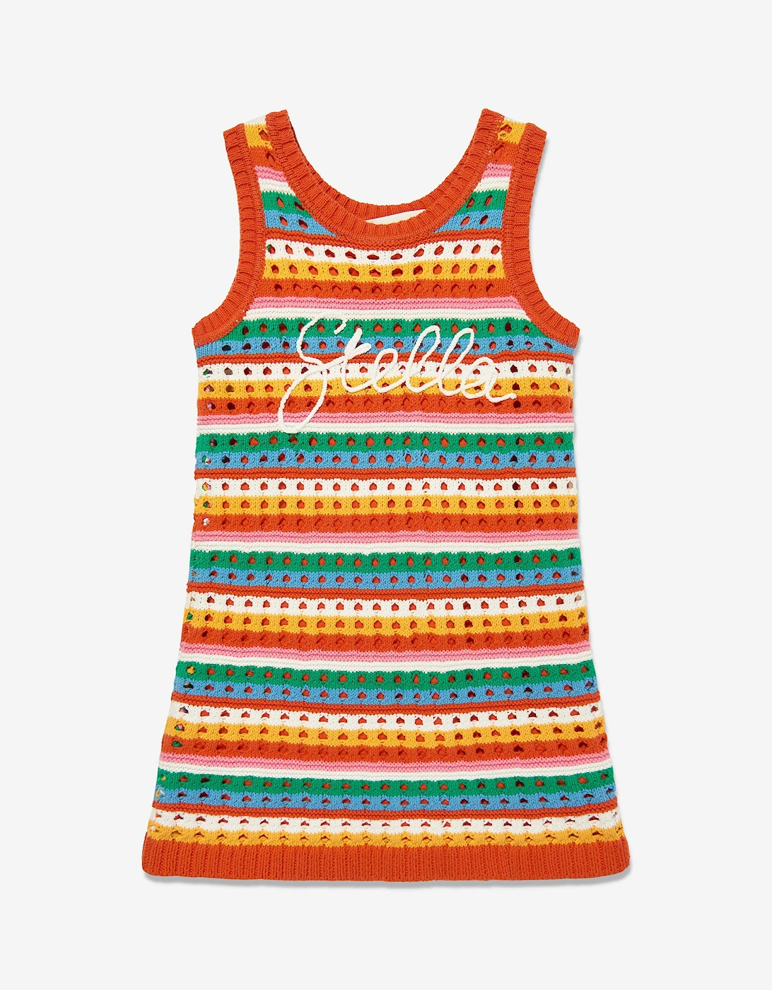 Girls Knitted Logo Dress in Multicolour, 5 of 4