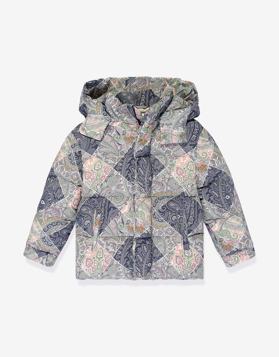 Kids Paisley Puffer Jacket in Blue, 6 of 5