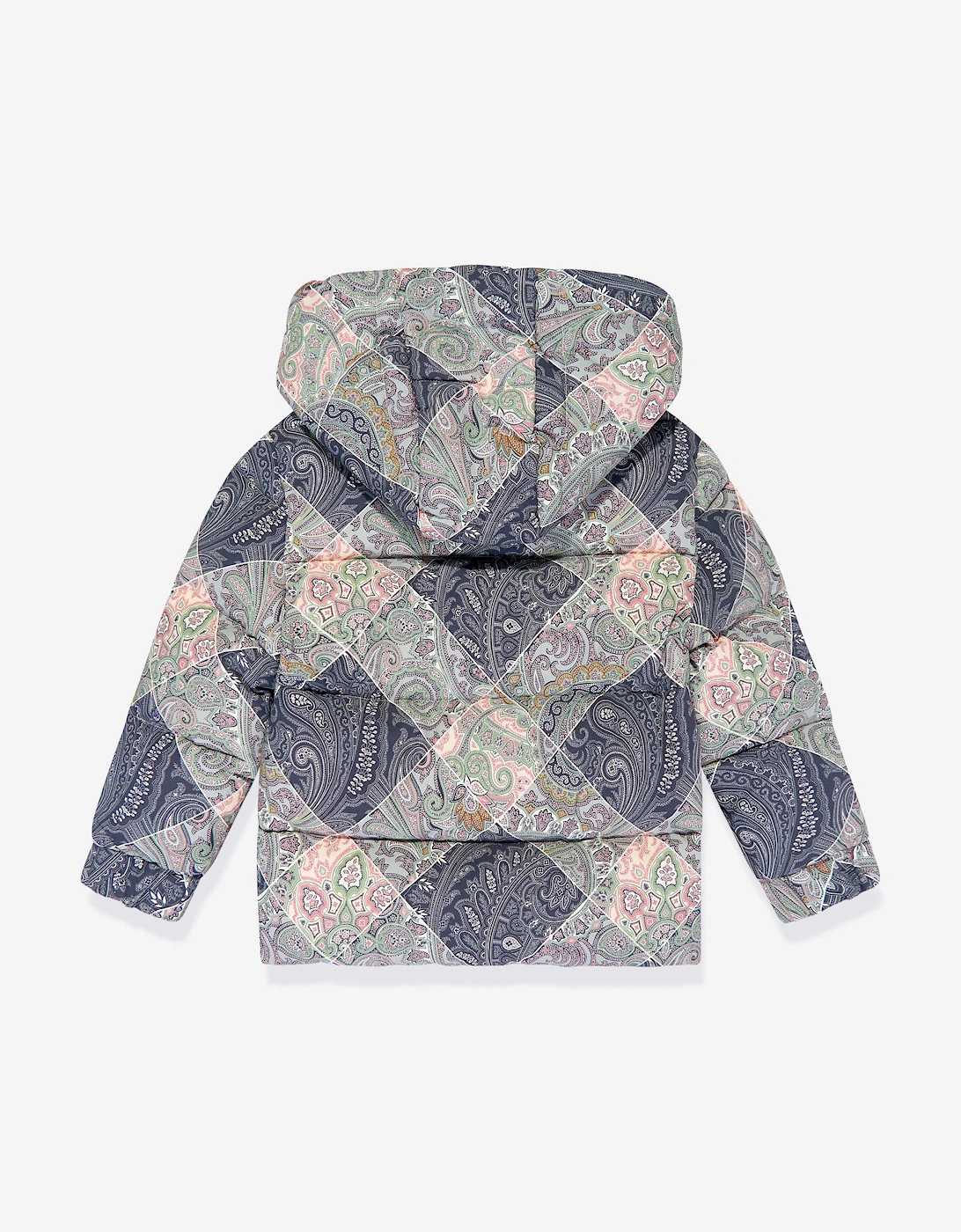 Kids Paisley Puffer Jacket in Blue