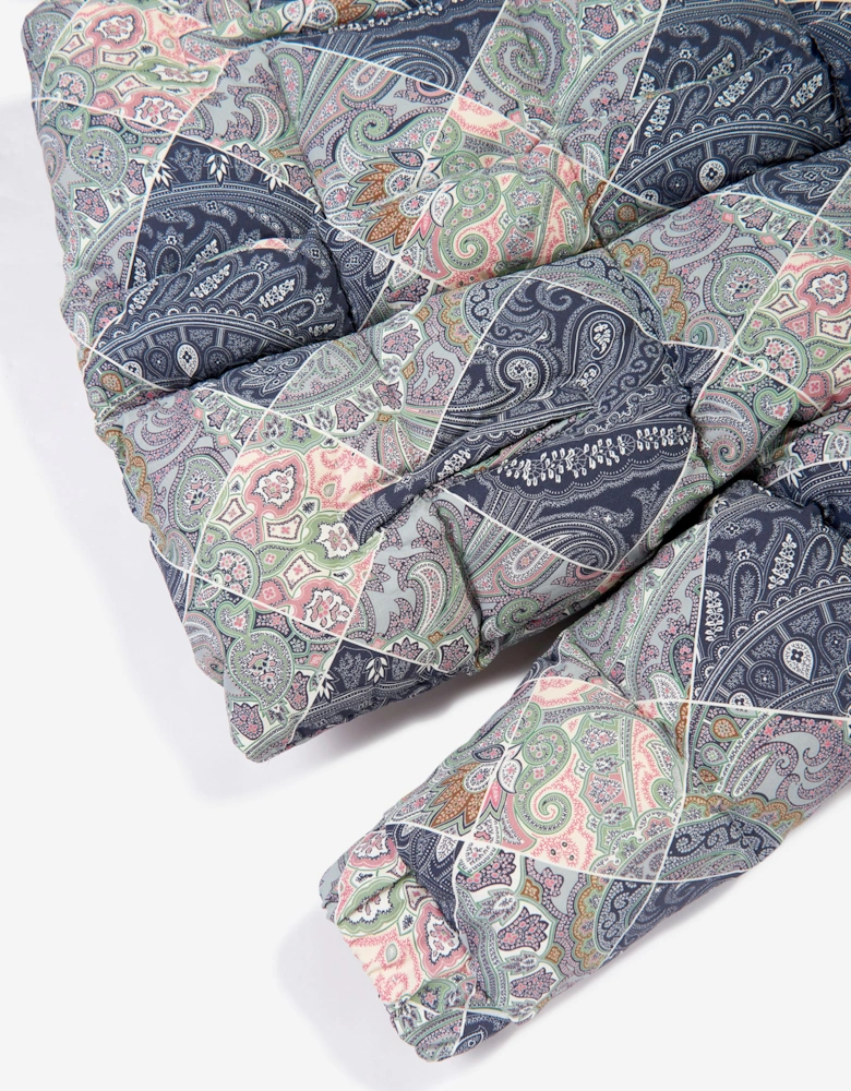 Kids Paisley Puffer Jacket in Blue