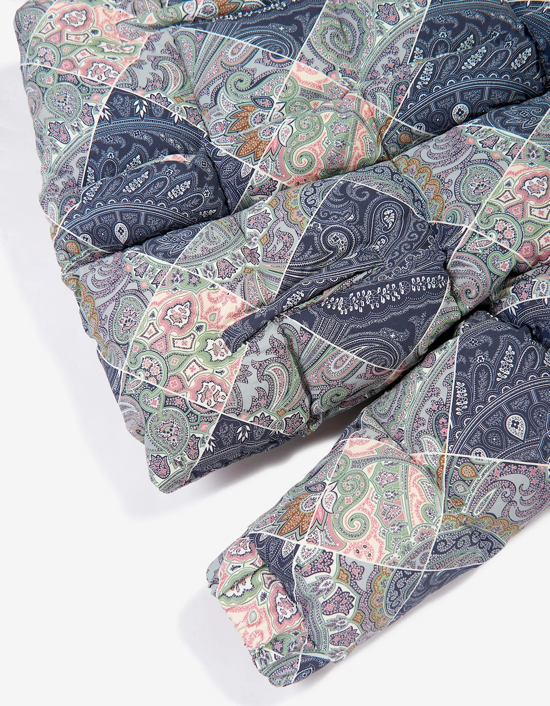 Kids Paisley Puffer Jacket in Blue