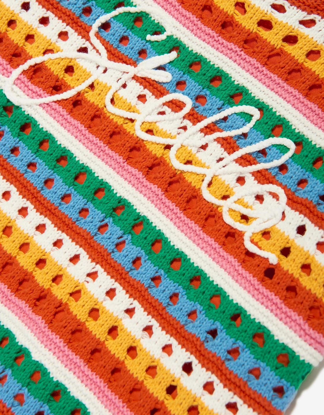 Girls Knitted Logo Dress in Multicolour