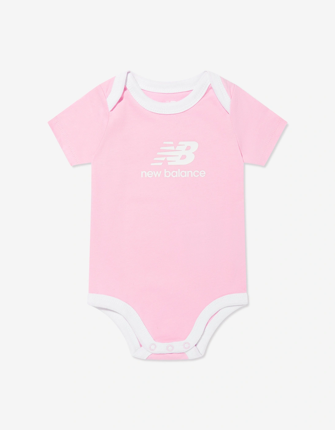Baby Girls Stacked Logo Bodysuit Set in Pink