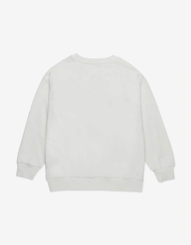 Girls Seruffix Logo Sweatshirt in Grey