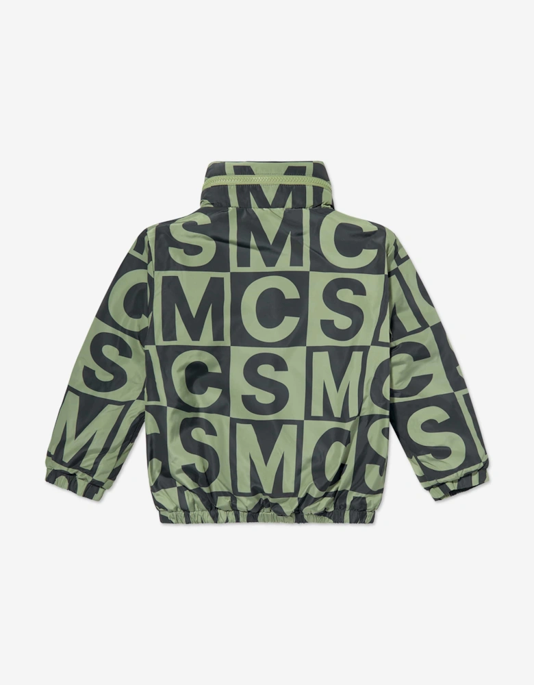 Boys Logo Block Jacket in Green