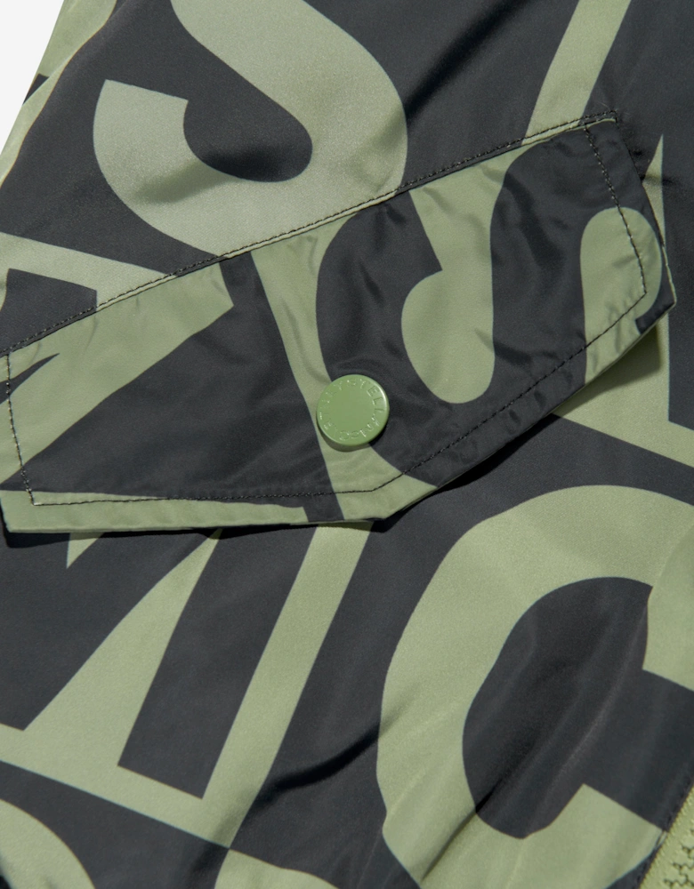 Boys Logo Block Jacket in Green