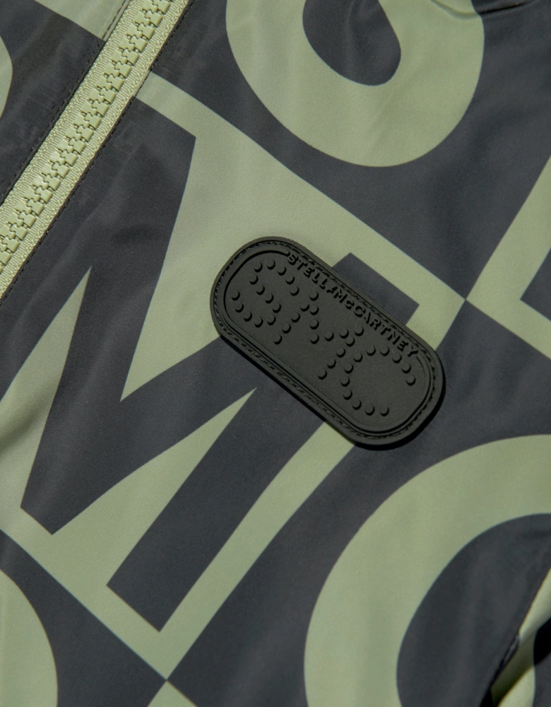 Boys Logo Block Jacket in Green