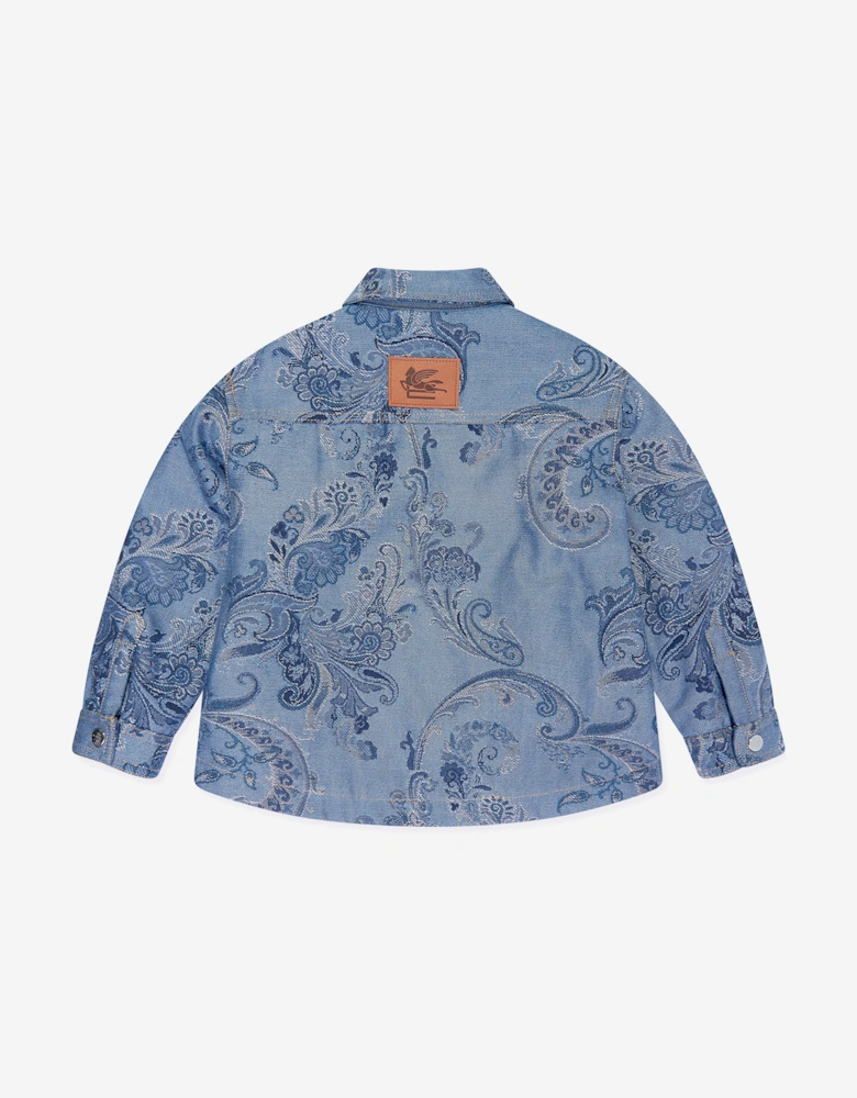 Kids Paisley Print Jacket in Blue