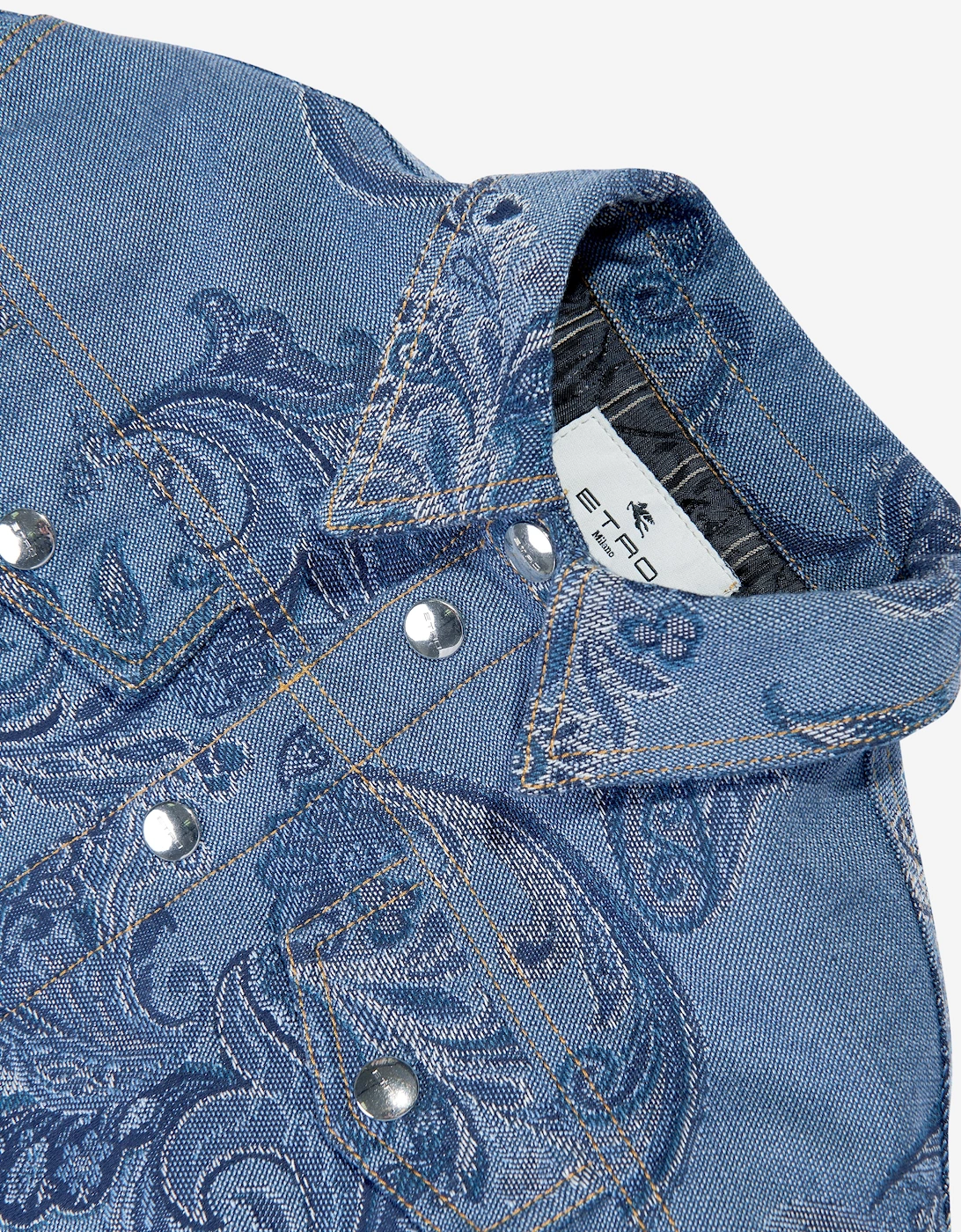 Kids Paisley Print Jacket in Blue