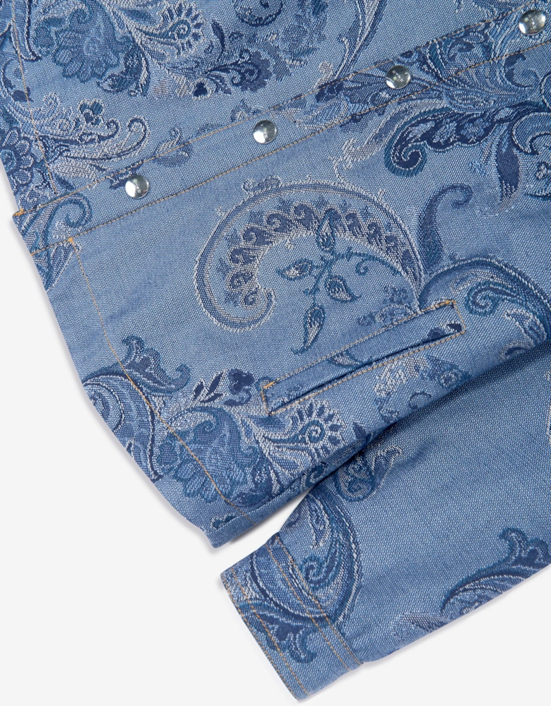 Kids Paisley Print Jacket in Blue
