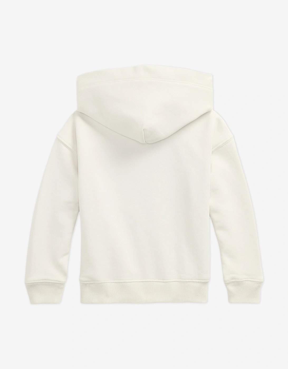 Girls Loopback Terry Flag Hoodie in Ivory