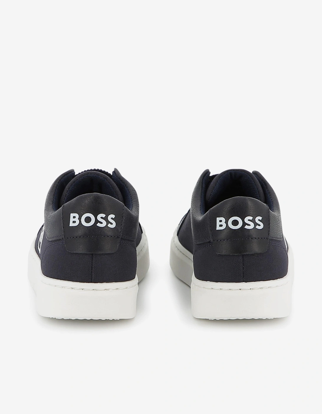 BOSS Boys Double B Logo Trainers in Navy