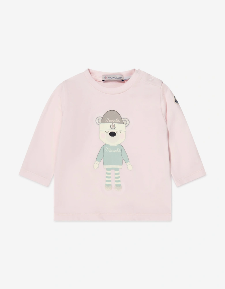 Enfant Baby Girls Long Sleeve T-Shirt in Pink