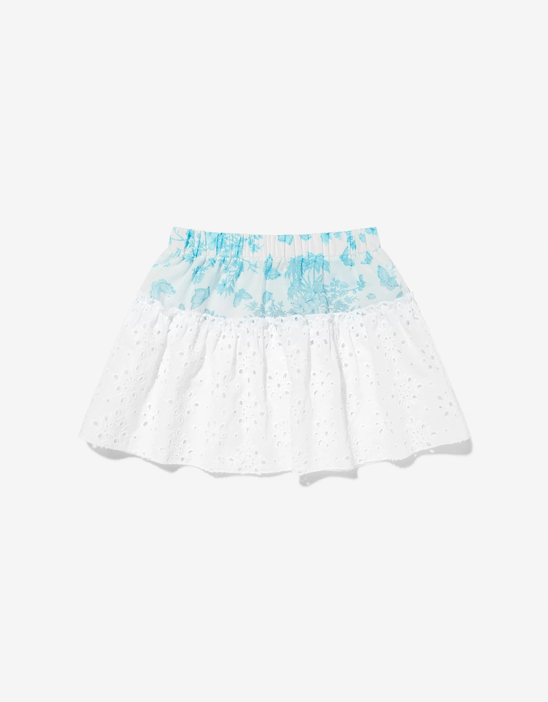 Girls Butterflies Skirt in White, 5 of 4