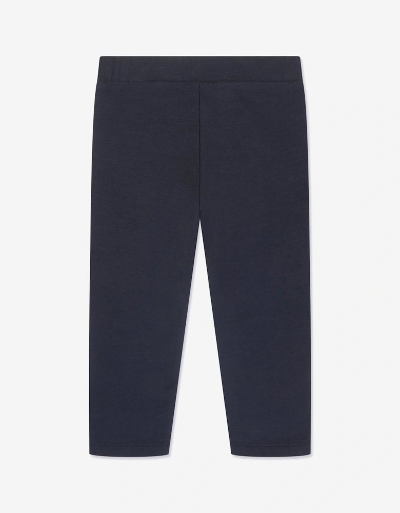 Enfant Baby Girls Logo Leggings in Navy