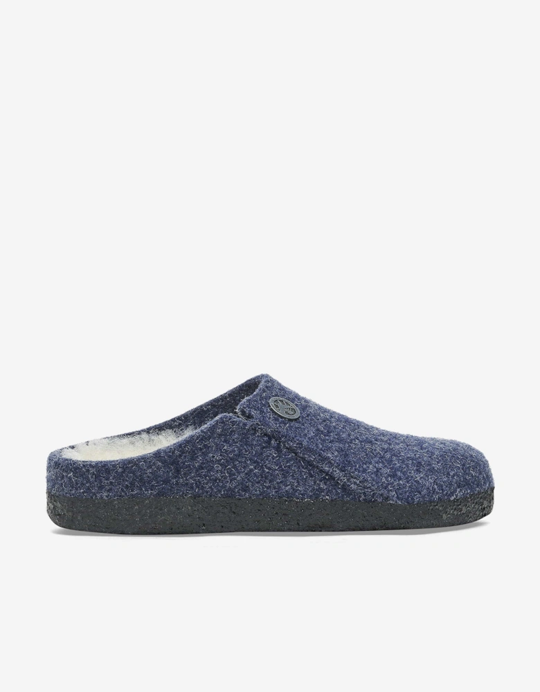 Boys Zermatt Shearling Slippers in Navy
