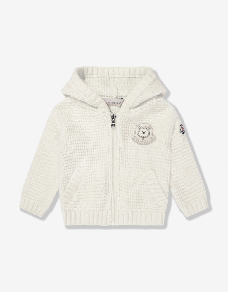 Baby Wool Zip Up Top in Ivory