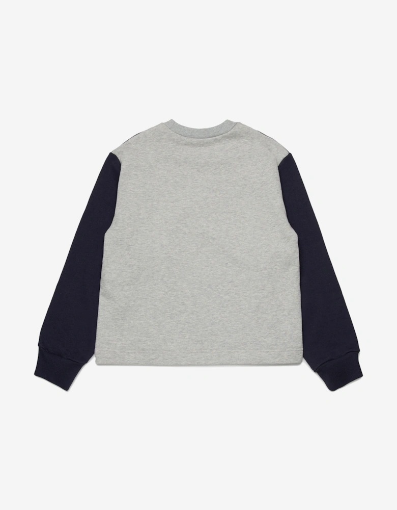 Kids Colourblock Sweatshirt in Navy