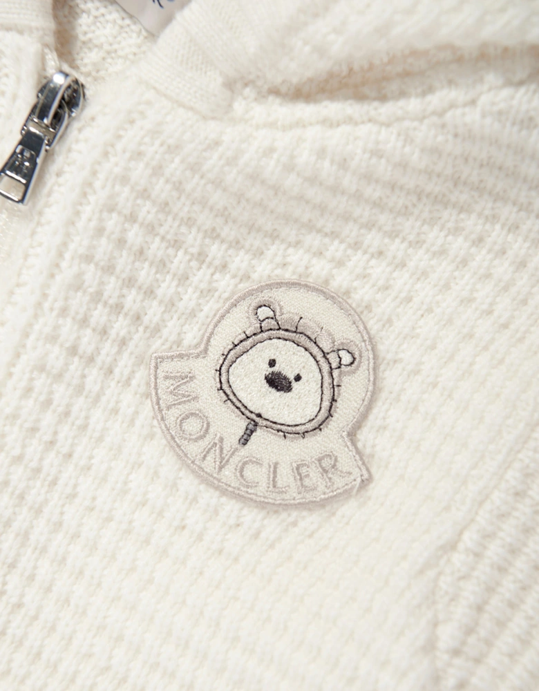 Baby Wool Zip Up Top in Ivory