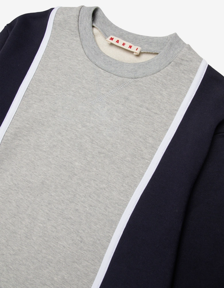 Kids Colourblock Sweatshirt in Navy