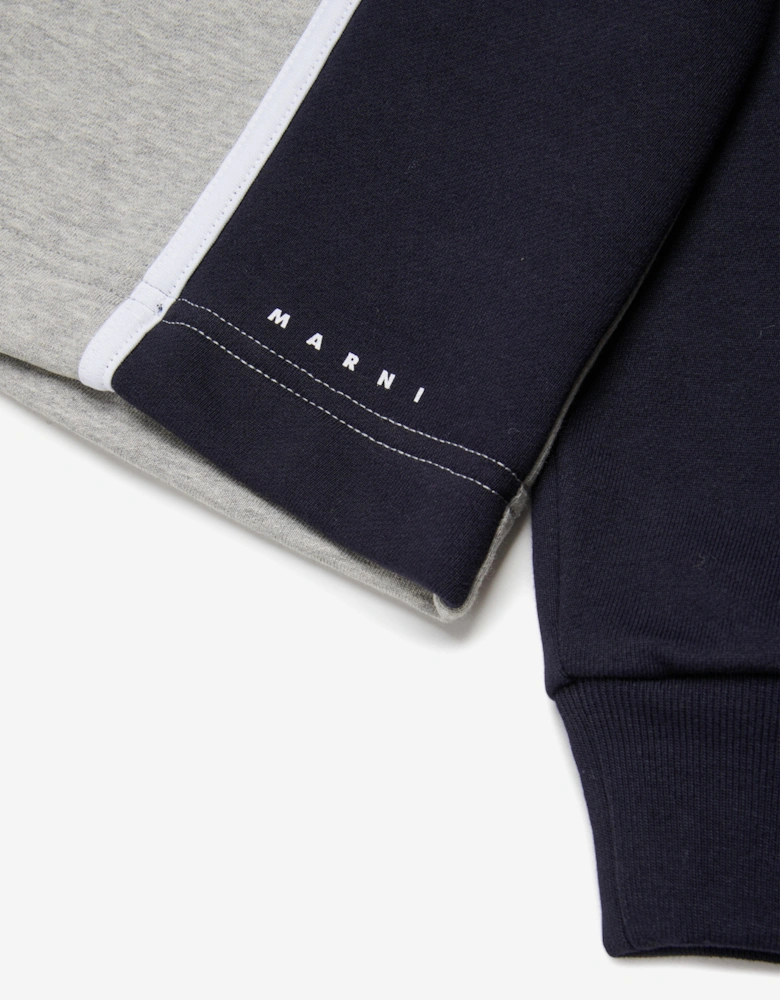 Kids Colourblock Sweatshirt in Navy