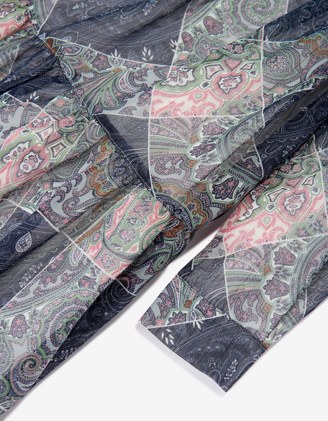 Girls Paisley Woven Dress in Blue