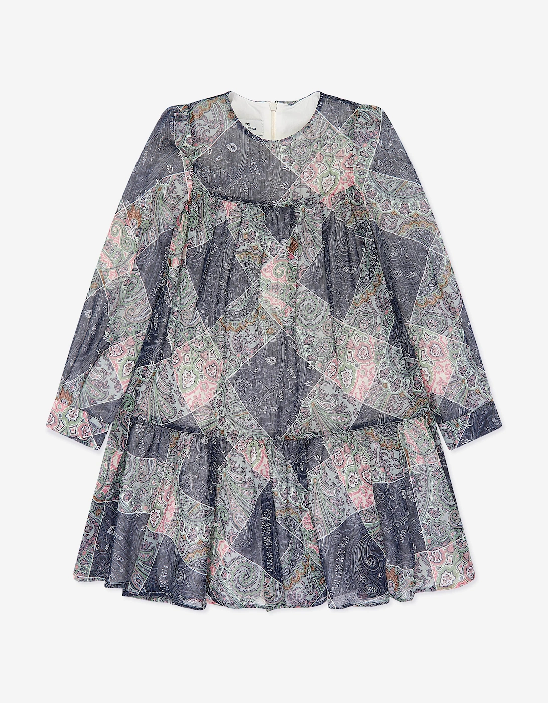 Girls Paisley Woven Dress in Blue, 5 of 4