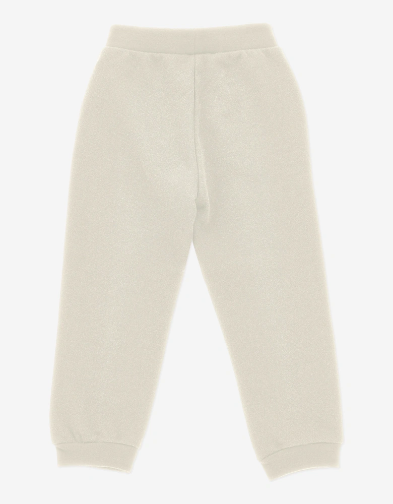 Girls Heart Logo Joggers in Beige
