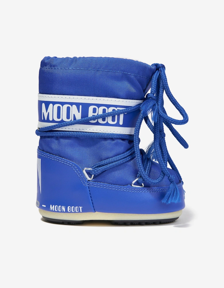 Moon Boot Baby Icon Mini Nylon Snow Boots in Blue