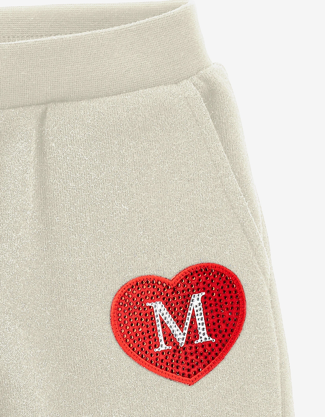Girls Heart Logo Joggers in Beige