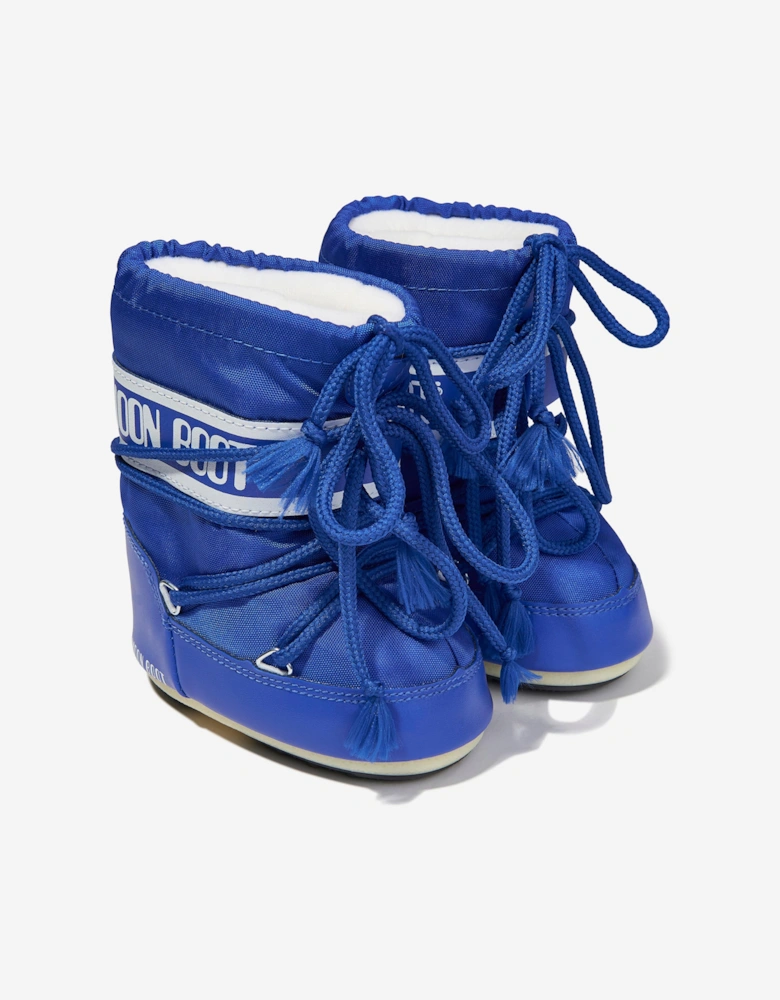 Moon Boot Baby Icon Mini Nylon Snow Boots in Blue