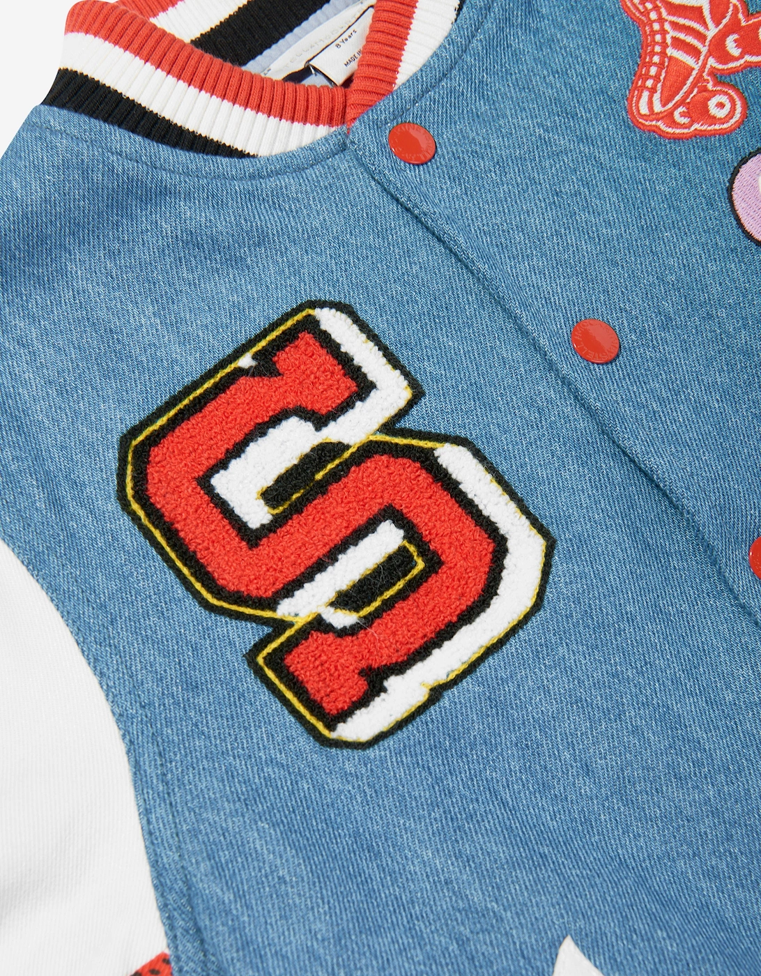 Girls Varsity Jacket in Blue