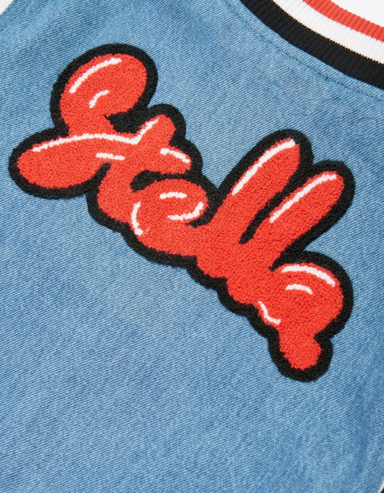Girls Varsity Jacket in Blue