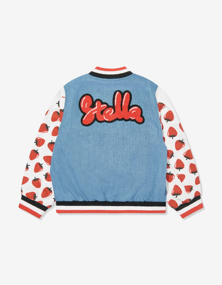 Girls Varsity Jacket in Blue
