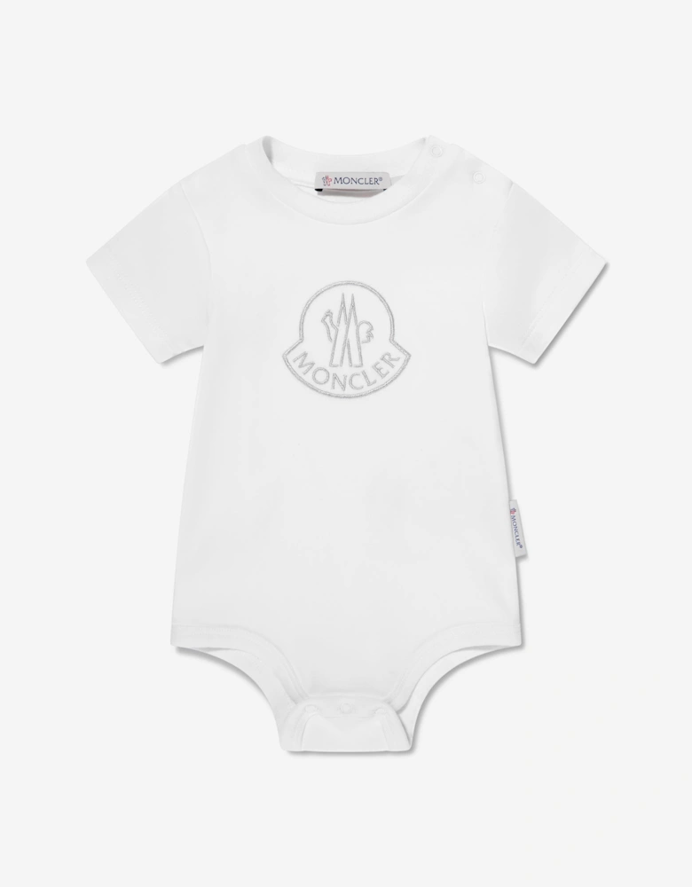 Enfant Baby Logo Bodysuit in White