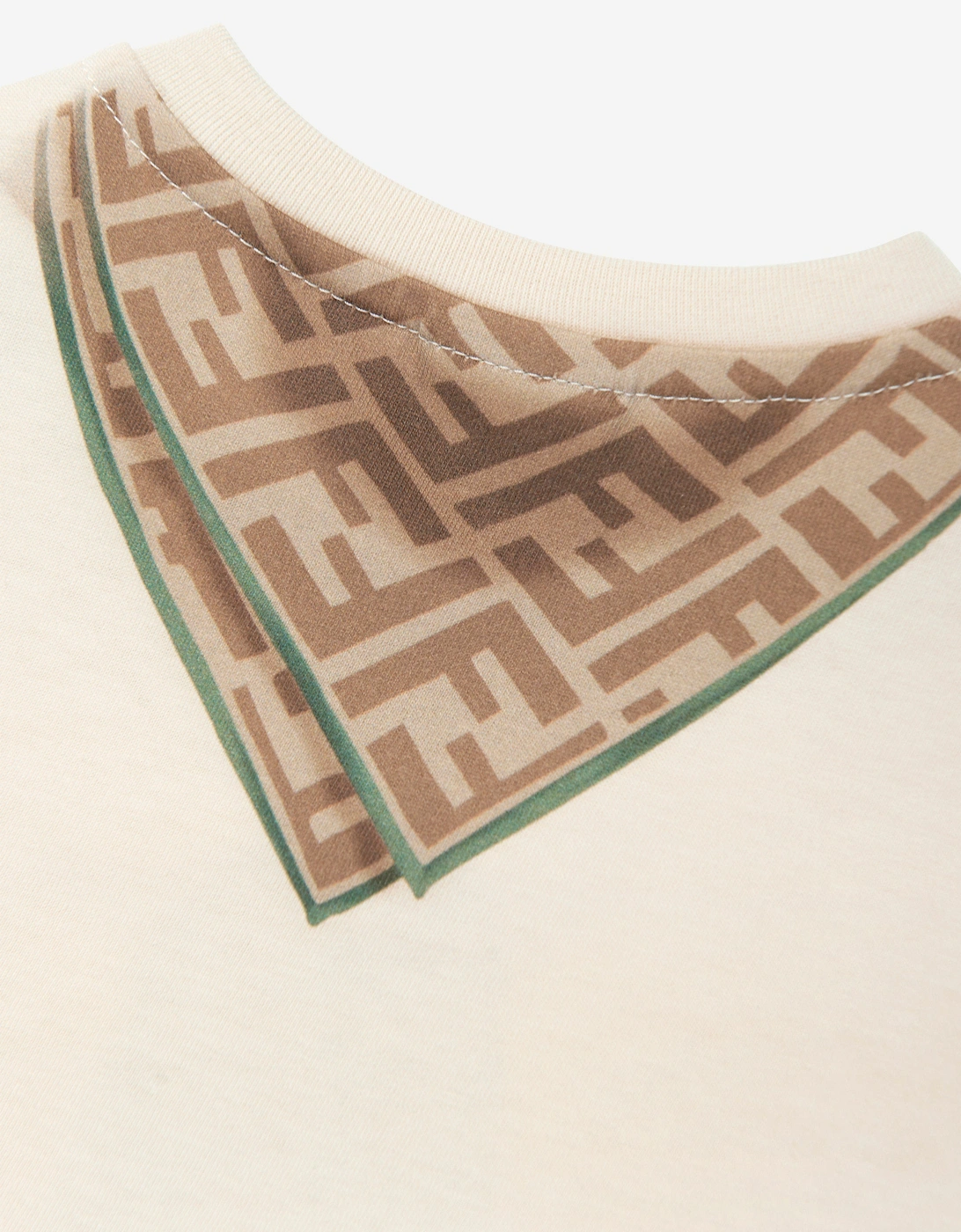 Baby Boys Scarf Print T-Shirt in Beige