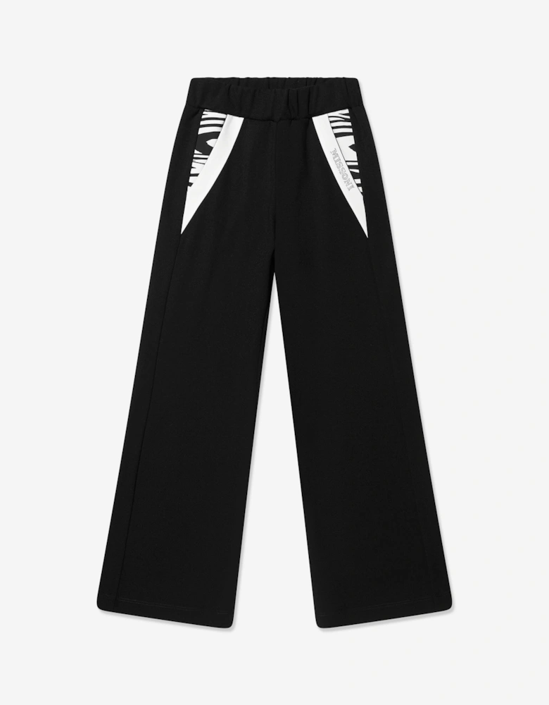 Girls Branded Joggers in Black